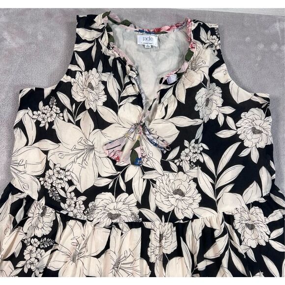 Johnny Was Black and Cream Floral Dress - Picture 8 of 10